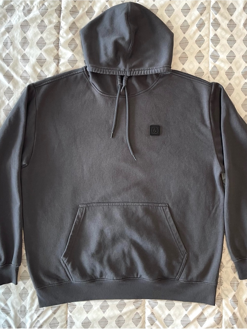 Volcom Solo Stone Patch Hoodie - Minimalist & Fleece Lined - Size XL